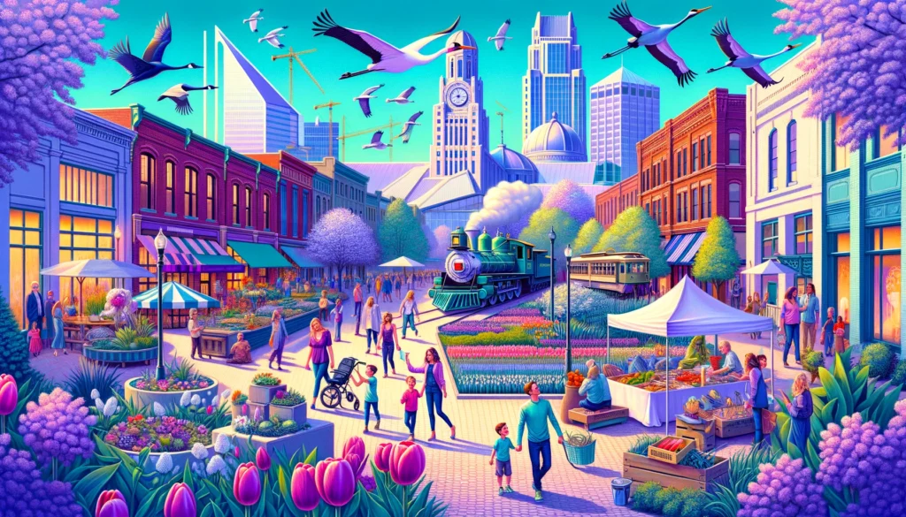 Spring flower market in Omaha