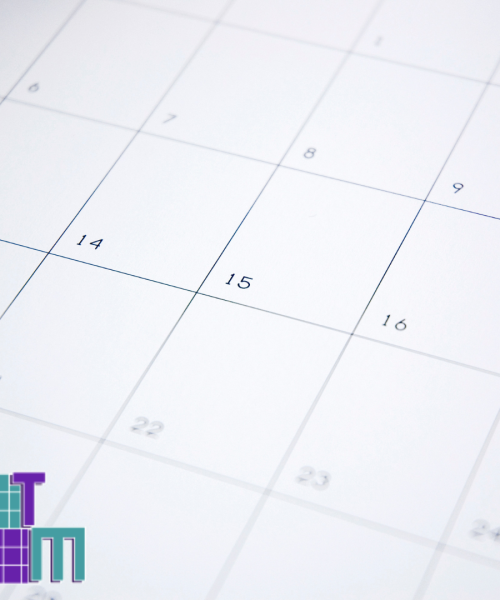 Overhead shot of a calendar