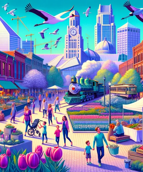 Spring flower market in Omaha
